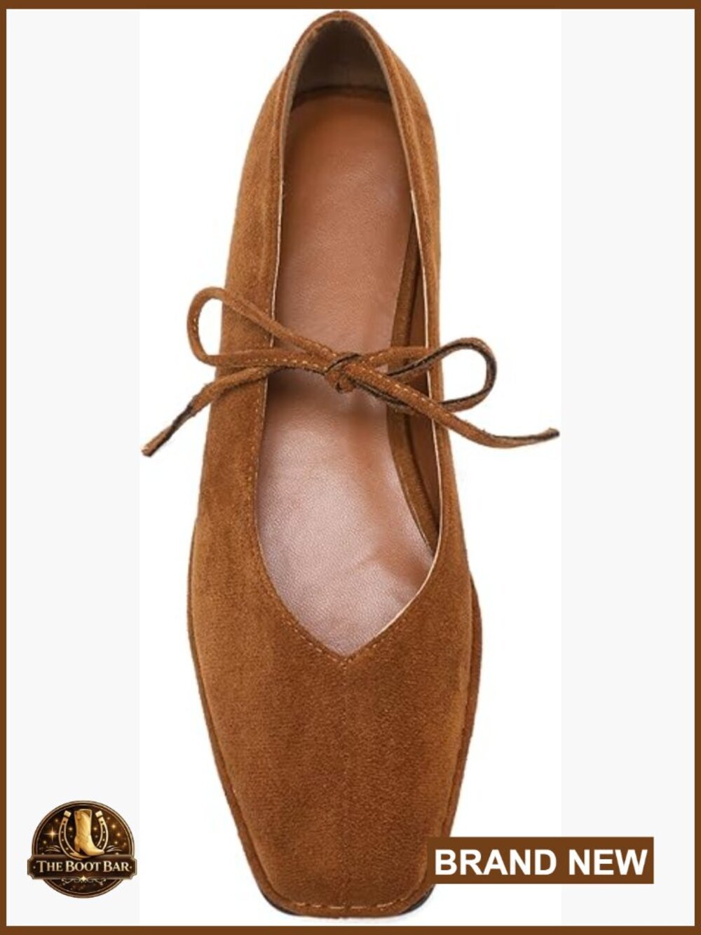 Square Toe Lace Up Ballet Flats with Bow Slip On Mary Jane Shoes